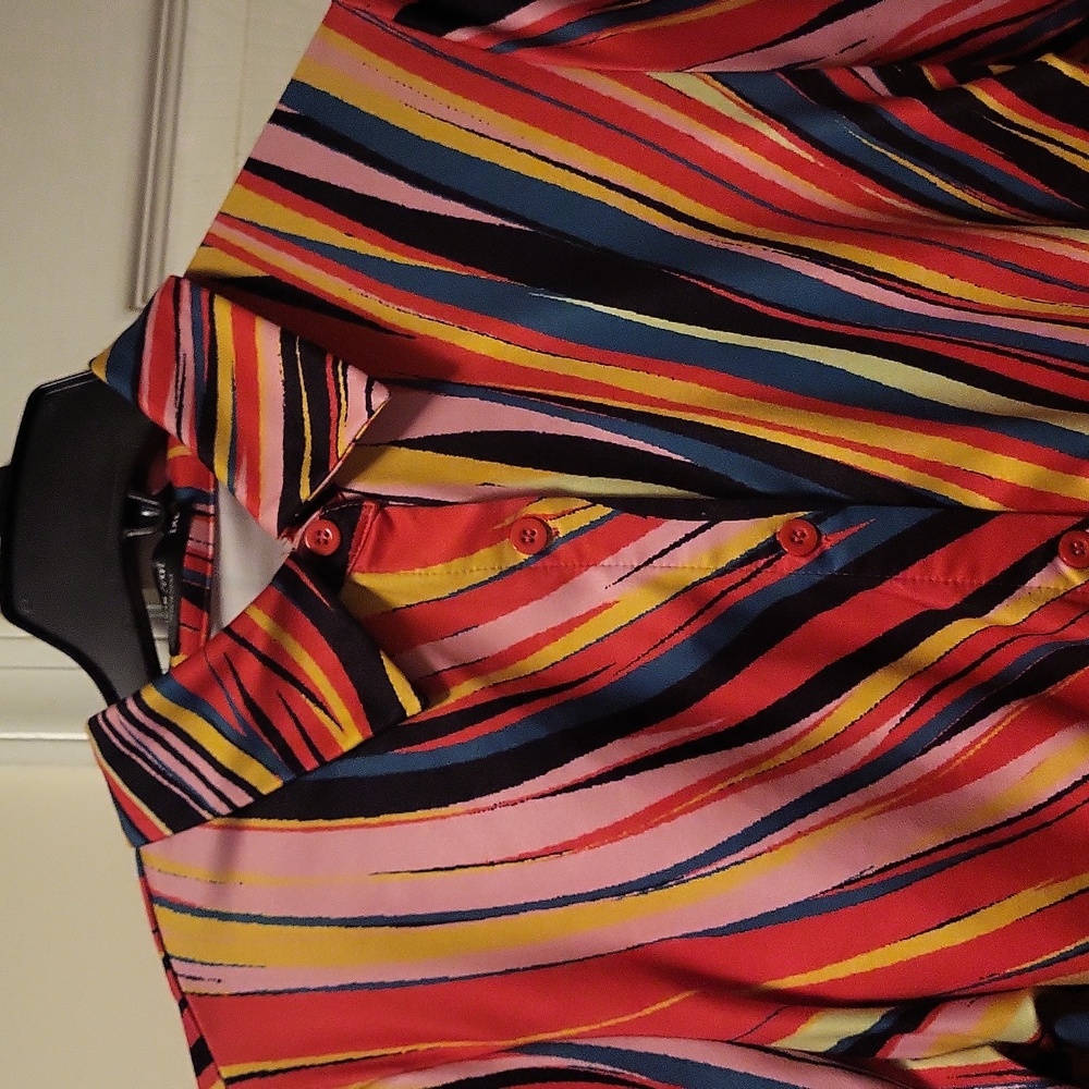 SHEIN Colorful Striped Blouse - Picture 2 of 5